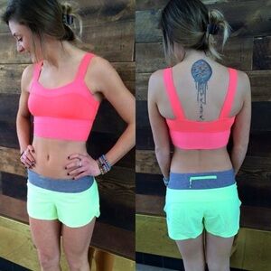 Lululemon Var-City Long Line Support Longline Padded Bra Electric Pink Coral 4